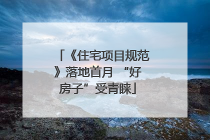 《住宅项目规范》落地首月 “好房子”受青睐