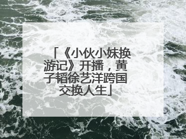 《小伙小妹换游记》开播，黄子韬徐艺洋跨国交换人生