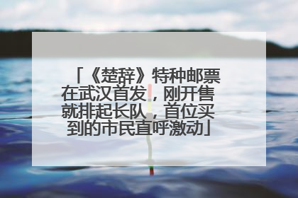 《楚辞》特种邮票在武汉首发，刚开售就排起长队，首位买到的市民直呼激动
