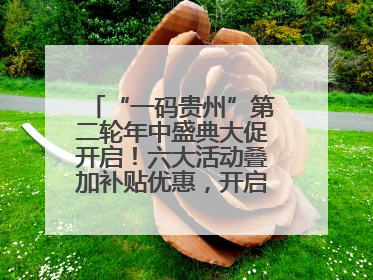 “一码贵州”第二轮年中盛典大促开启！六大活动叠加补贴优惠，开启省钱购物新体验
