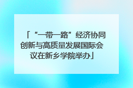 “一带一路”经济协同创新与高质量发展国际会议在新乡学院举办