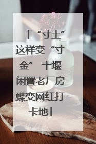 “寸土”这样变“寸金” 十堰闲置老厂房蝶变网红打卡地