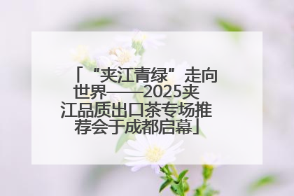 “夹江青绿”走向世界——2025夹江品质出口茶专场推荐会于成都启幕