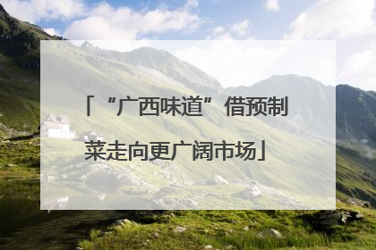 “广西味道”借预制菜走向更广阔市场