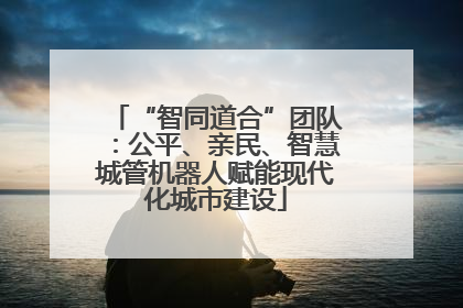 “智同道合”团队：公平、亲民、智慧城管机器人赋能现代化城市建设