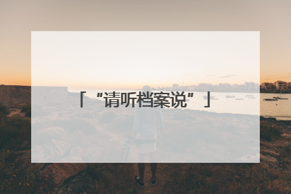 “请听档案说”