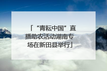 “青耘中国”直播助农活动湖南专场在新田县举行