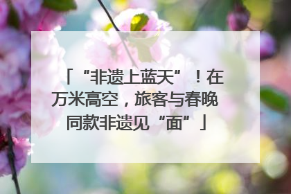 “非遗上蓝天”！在万米高空，旅客与春晚同款非遗见“面”