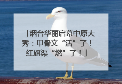 烟台华丽启幕中原大秀：甲骨文“活”了！红旗渠“燃”了！