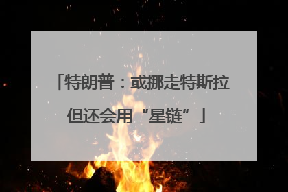 特朗普：或挪走特斯拉 但还会用“星链”