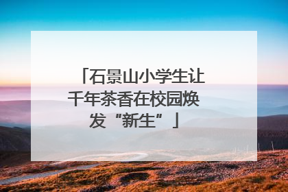 石景山小学生让千年茶香在校园焕发“新生”