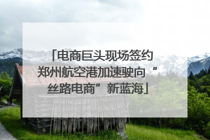 电商巨头现场签约 郑州航空港加速驶向“丝路电商”新蓝海