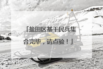 盐田区基干民兵集合完毕，请点验！
