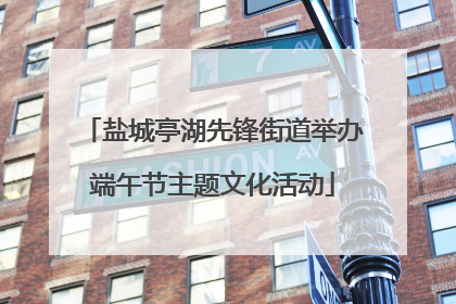 盐城亭湖先锋街道举办端午节主题文化活动