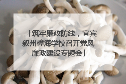 筑牢廉政防线，宜宾叙州樟海学校召开党风廉政建设专题会