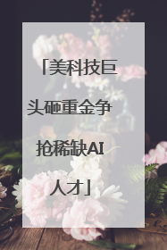 美科技巨头砸重金争抢稀缺AI人才