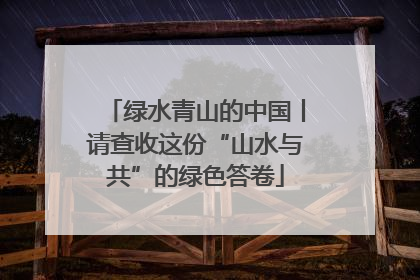 绿水青山的中国丨请查收这份“山水与共”的绿色答卷