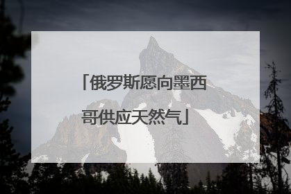 俄罗斯愿向墨西哥供应天然气