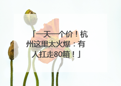 一天一个价！杭州这里太火爆：有人扛走80箱！