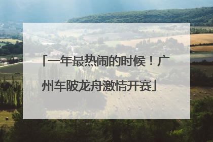 一年最热闹的时候！广州车陂龙舟激情开赛