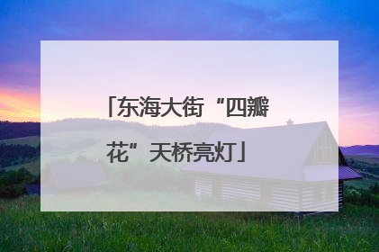 东海大街“四瓣花”天桥亮灯