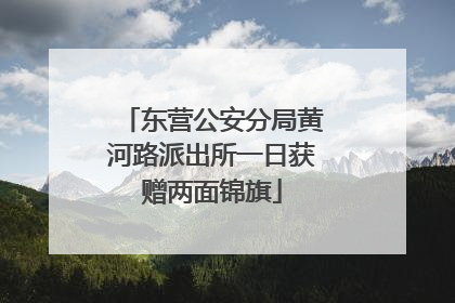 东营公安分局黄河路派出所一日获赠两面锦旗