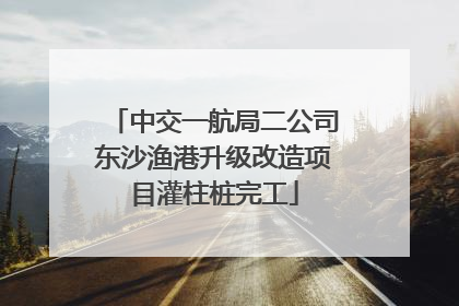 中交一航局二公司东沙渔港升级改造项目灌柱桩完工