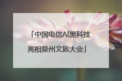 中国电信AI黑科技亮相泉州文旅大会