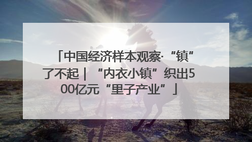 中国经济样本观察·“镇”了不起｜“内衣小镇”织出500亿元“里子产业”