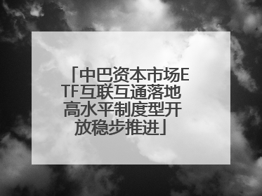 中巴资本市场ETF互联互通落地 高水平制度型开放稳步推进
