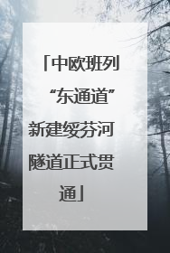 中欧班列“东通道”新建绥芬河隧道正式贯通