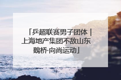 乒超联赛男子团体｜上海地产集团不敌山东魏桥·向尚运动