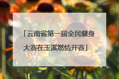 云南省第一届全民健身大赛在玉溪燃情开赛