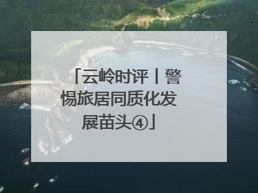 云岭时评丨警惕旅居同质化发展苗头④