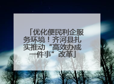 优化便民利企服务环境！齐河县扎实推动“高效办成一件事”改革