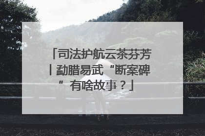 司法护航云茶芬芳丨勐腊易武“断案碑”有啥故事？