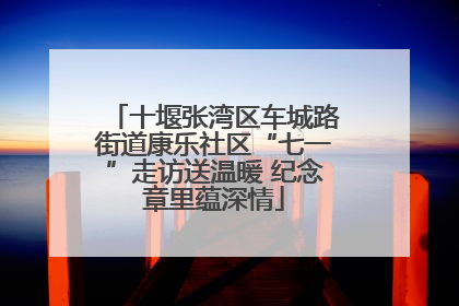 十堰张湾区车城路街道康乐社区“七一”走访送温暖 纪念章里蕴深情