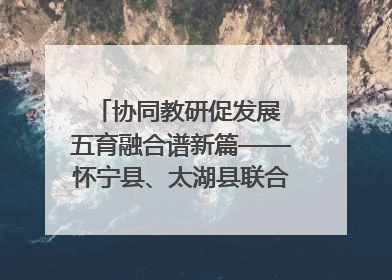 协同教研促发展 五育融合谱新篇——怀宁县、太湖县联合教研活动在月山镇中心学校成功举办