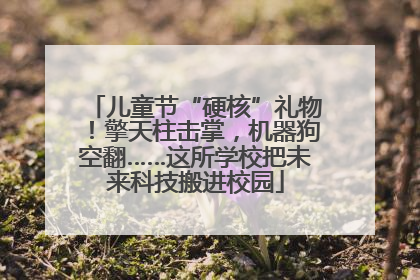 儿童节“硬核”礼物！擎天柱击掌，机器狗空翻……这所学校把未来科技搬进校园