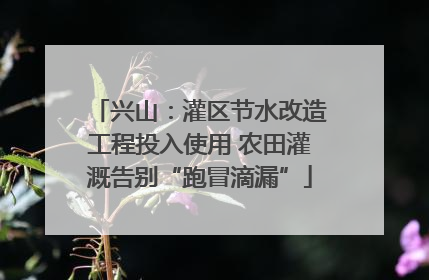 兴山：灌区节水改造工程投入使用 农田灌溉告别“跑冒滴漏”
