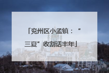 兖州区小孟镇：“三夏”收割话丰年