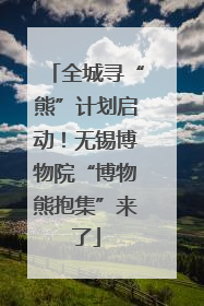 全城寻“熊”计划启动！无锡博物院“博物熊抱集”来了