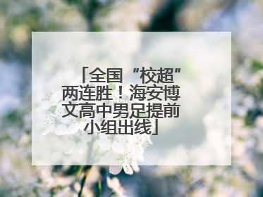 全国“校超”两连胜！海安博文高中男足提前小组出线