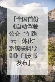 全国首份《自动驾驶公交“车路云一体化”系统联调导则》白皮书发布