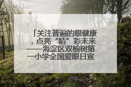 关注普遍的眼健康，点亮“睛”彩未来——海淀区双榆树第一小学全国爱眼日宣传教育活动