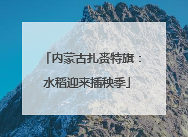 内蒙古扎赉特旗：水稻迎来插秧季