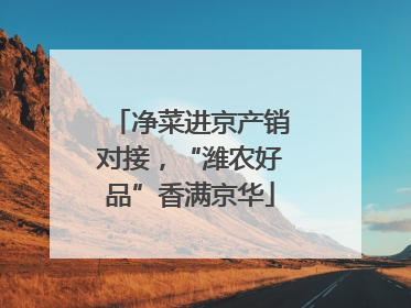 净菜进京产销对接，“潍农好品”香满京华