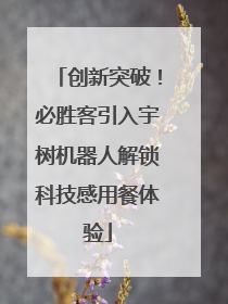 创新突破！必胜客引入宇树机器人解锁科技感用餐体验