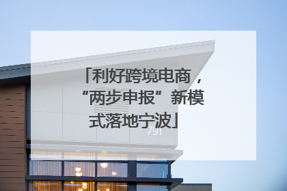 利好跨境电商，“两步申报”新模式落地宁波