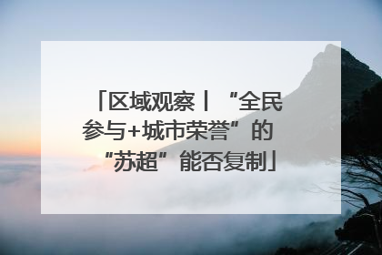 区域观察丨“全民参与+城市荣誉”的“苏超”能否复制